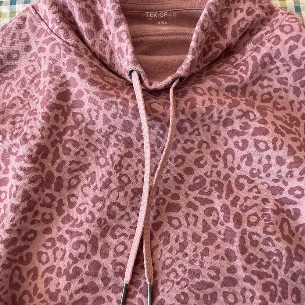 Tek Gear Mauve Animal Print Hoodie